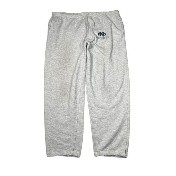 Champion Vintage 90s North Dame Irish Drawstring Sweatpants Heather Gray Mens XL - Picture 1 of 9